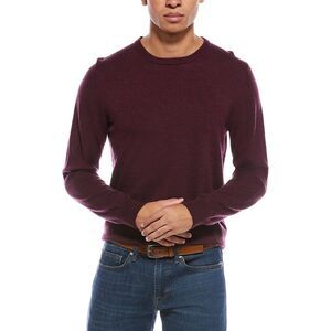 Mette Mens  Merino Wool Crewneck Sweater, Red